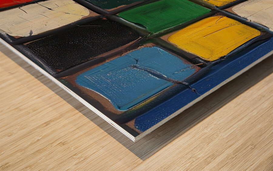 Chromatic Grid Y59H2N 45 Wood print