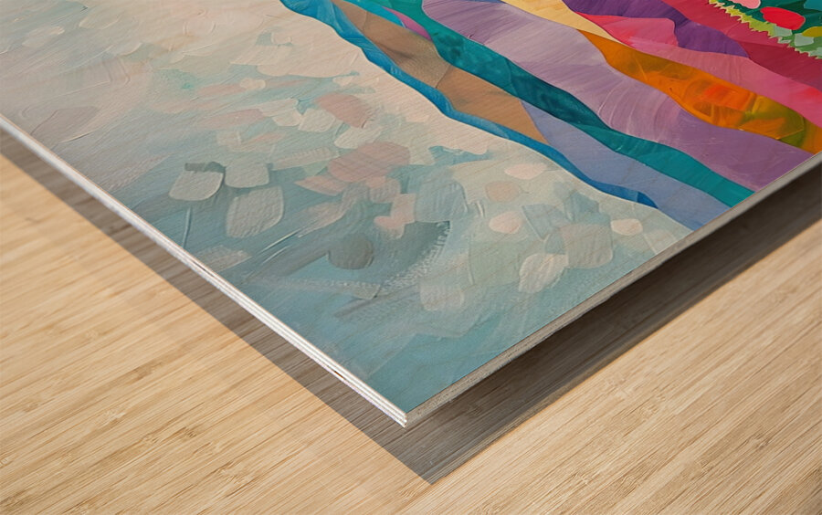 Chromatic Hills Bloom 78HNP2 55 Wood print