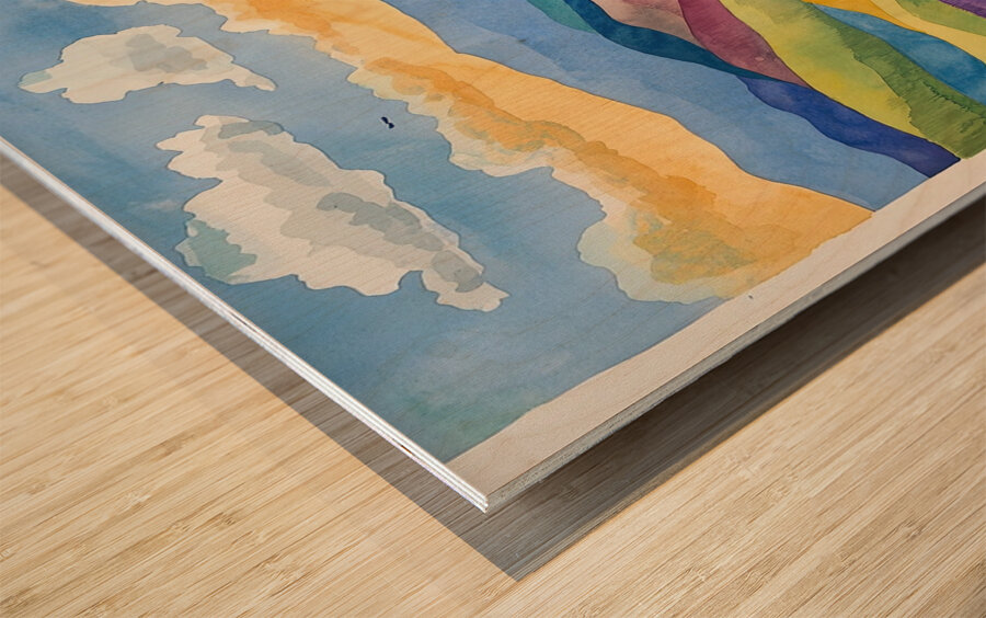 Chromatic Hills NZ893H 45 Wood print