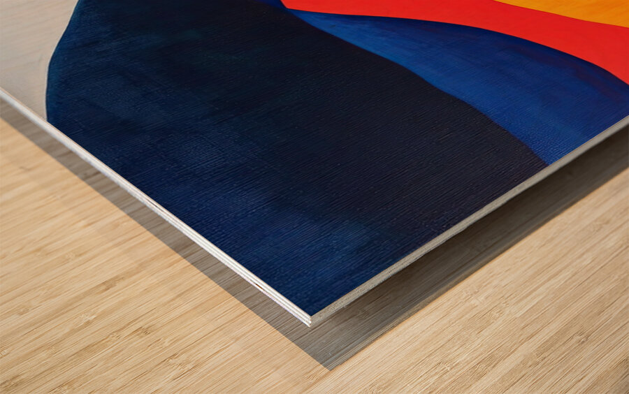 Chromatic Horizons H3C9N2 57 Wood print