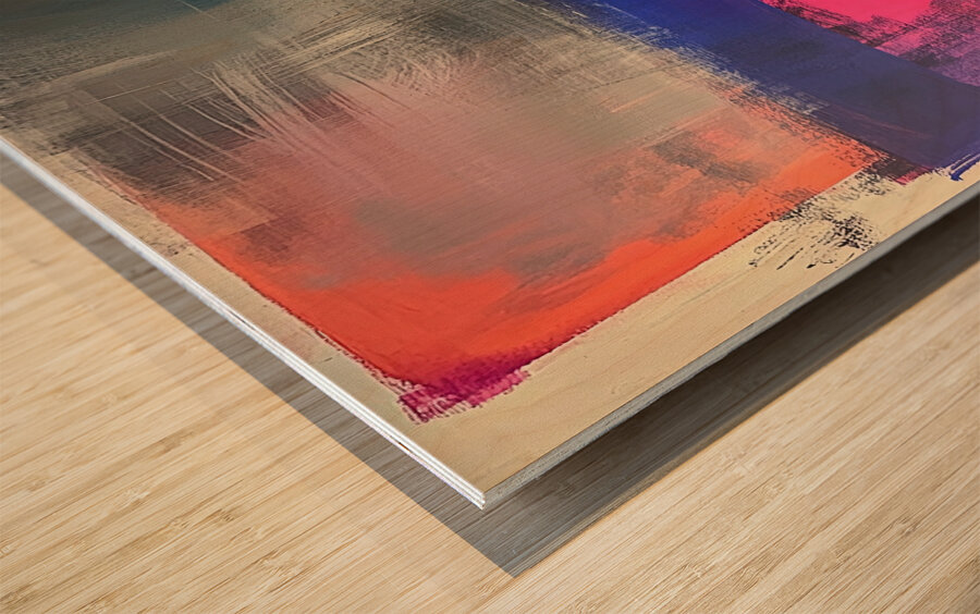 Chromatic Horizons H3C9N2 58 Wood print