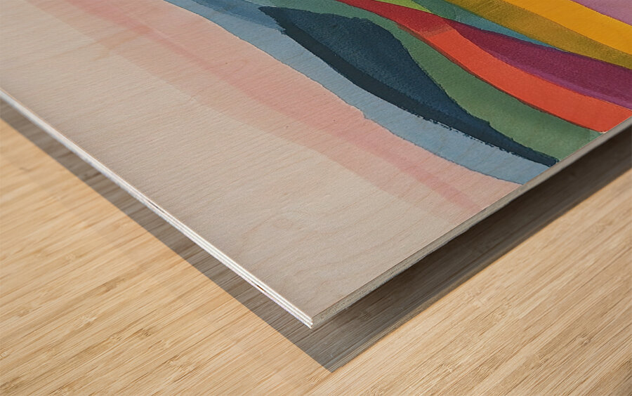 Chromatic Horizons H3N2P9 56 Wood print