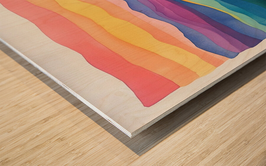 Chromatic Horizons H3N9P2 47 Wood print