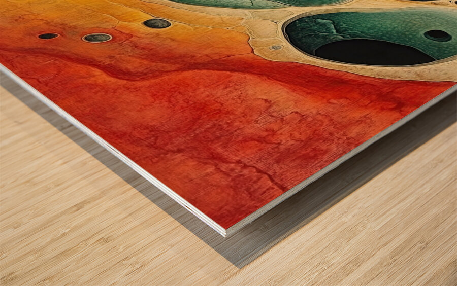 Caverns of Color 92HJ8N 60 Wood print