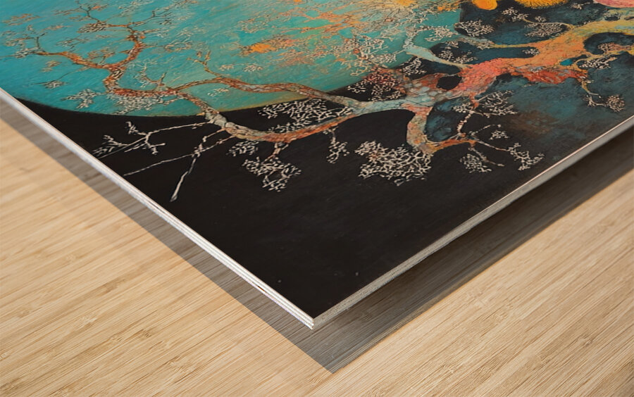 Celestial Bird Reverie 9H2N3Z 58 Wood print