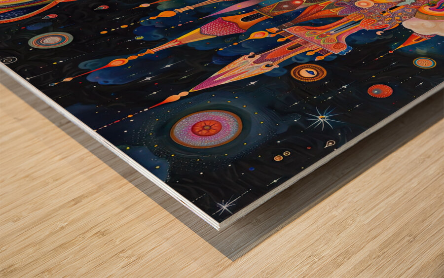 Celestial Castle Dream 92HJ5Z 65 Wood print