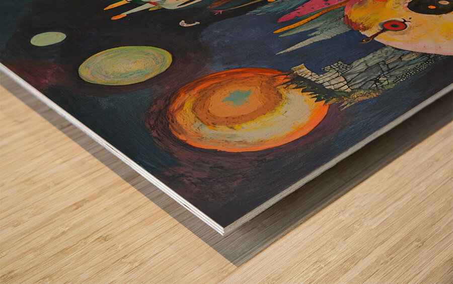 Celestial Cityscape Dream 78HJK 55 Wood print