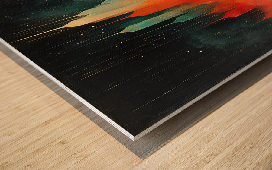 Celestial Cityscape NZ9B2H 60 Wood print