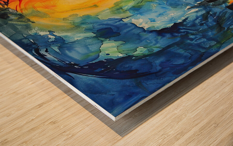 Celestial City Glow 9H4N3P 55 Wood print