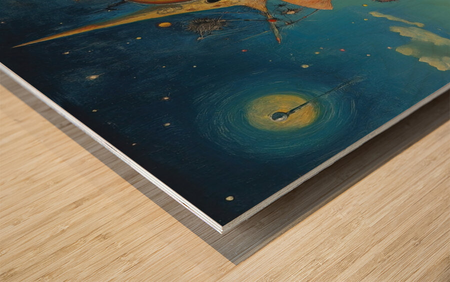 Celestial Clockwork Dream 49Z7N 60 Wood print