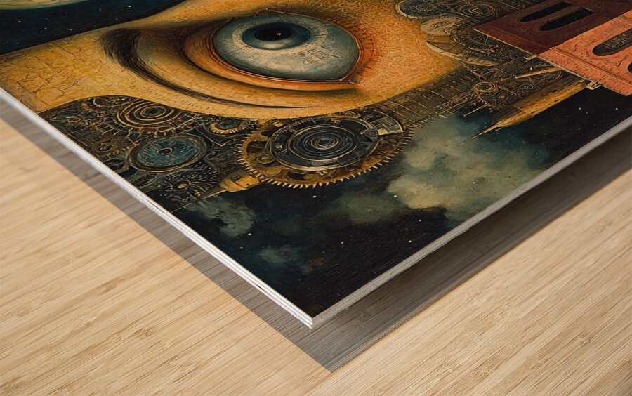 Celestial Cognition 48H9N2 62 Wood print