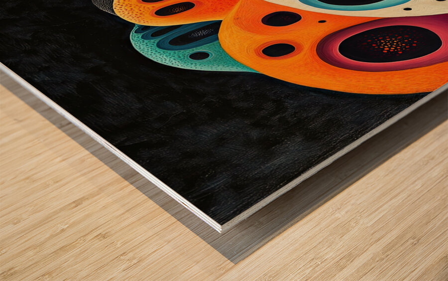 Celestial Coral Forms H3N9B2 57 Wood print