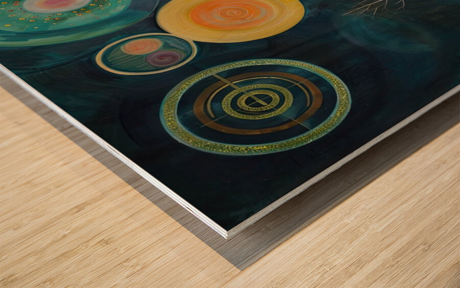 Celestial River Flows H3N9P2 55 Wood print