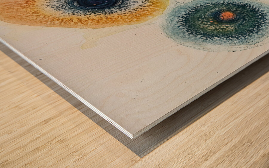 Cellular Echoes ZH92N5 55 Wood print