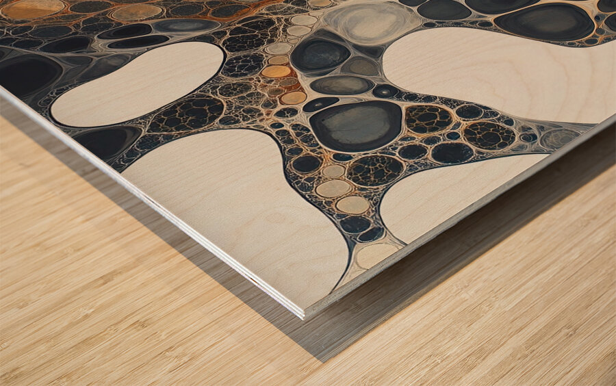 Cellular Flow 9P3N2H 55 Wood print