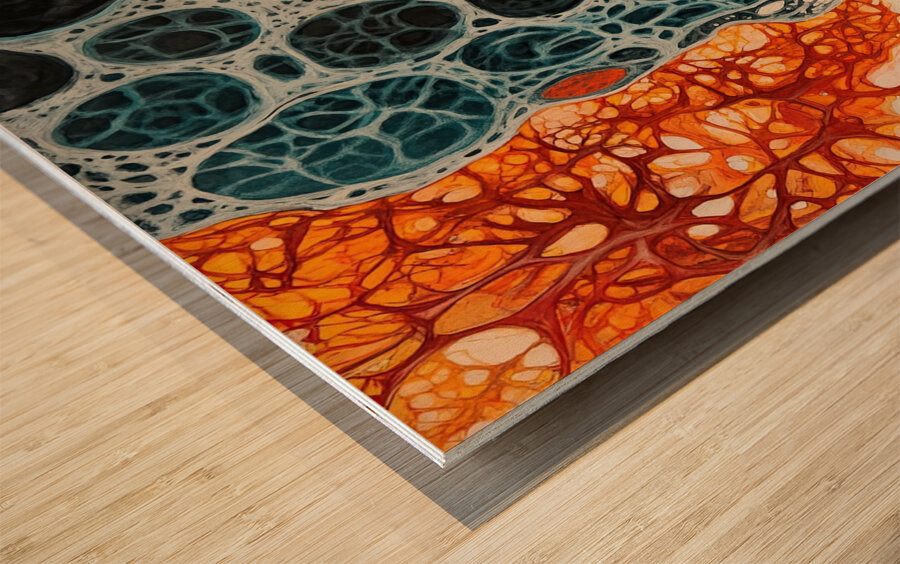 Cellular Dreams H3N5P2 55 Wood print