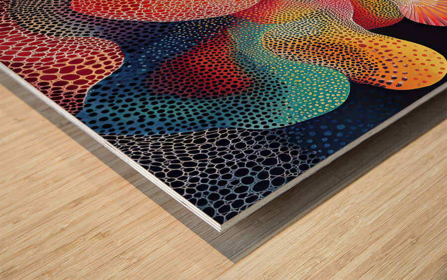 Cellular Dreams 7P9H2N 58 Wood print