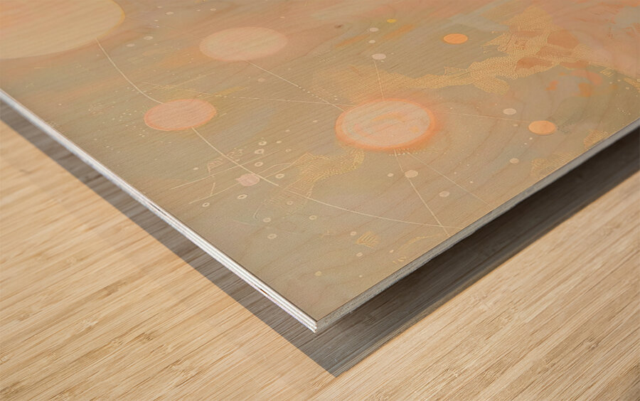 Celestial Meditation H3N2B9 45 Wood print