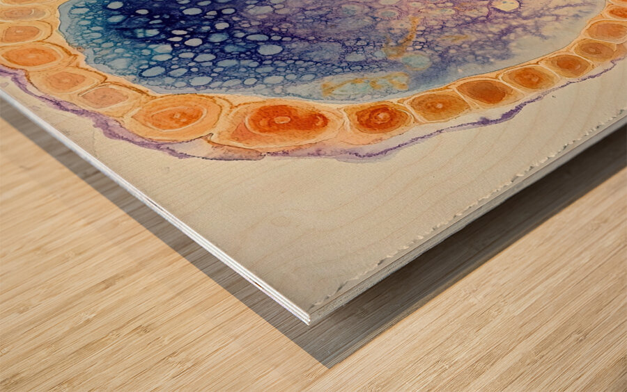 Cellular Harmony H9P4N2 48 Wood print