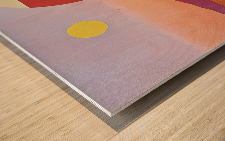 Chromatic Horizon 79B2D3 47 Wood print