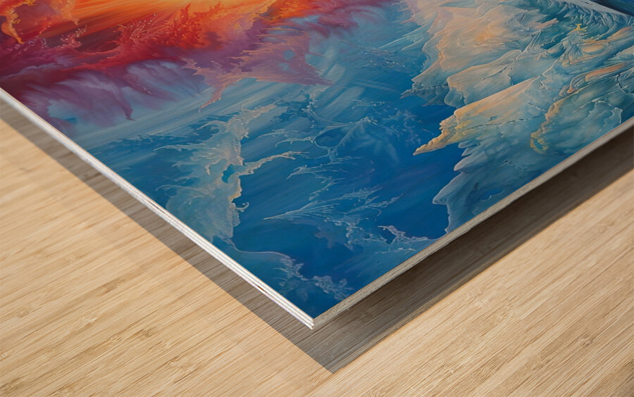 Chromatic Ice Scapes H2NJPZ 55 Wood print