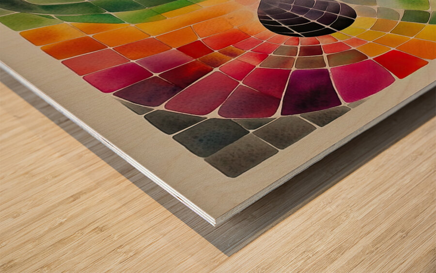 Chromatic Infinity Flow 5H2N9Z 60 Wood print