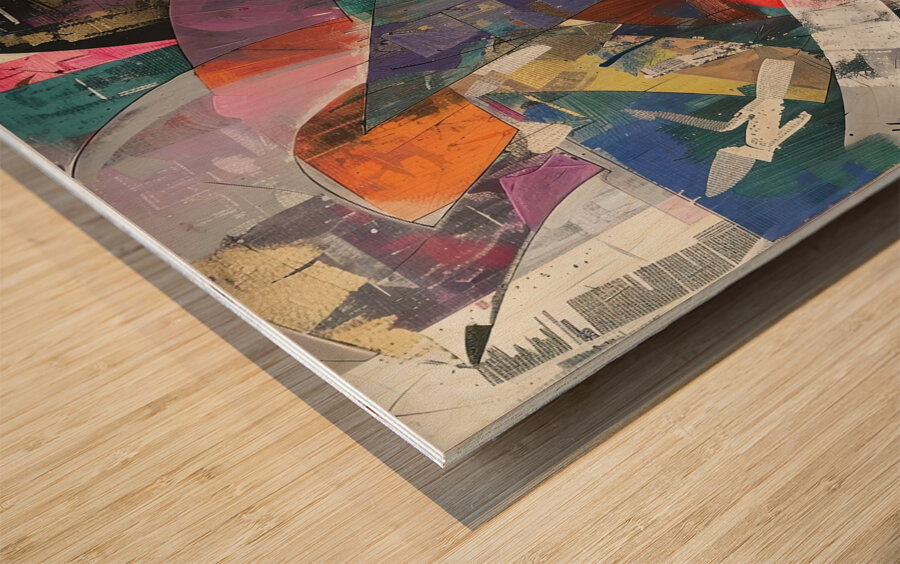 Chromatic Interlace 42HKP9 63 Wood print