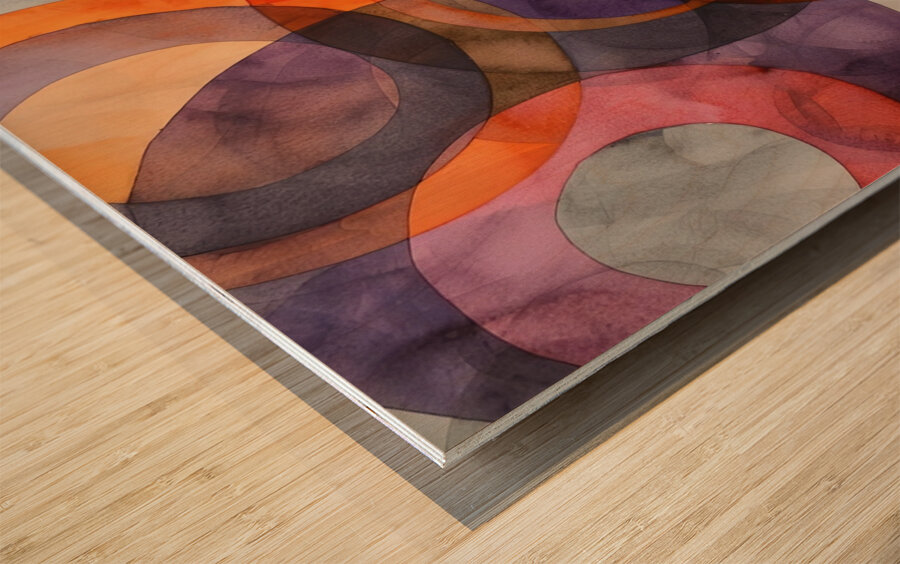 Chromatic Interlace 5Z8N9H 53 Wood print