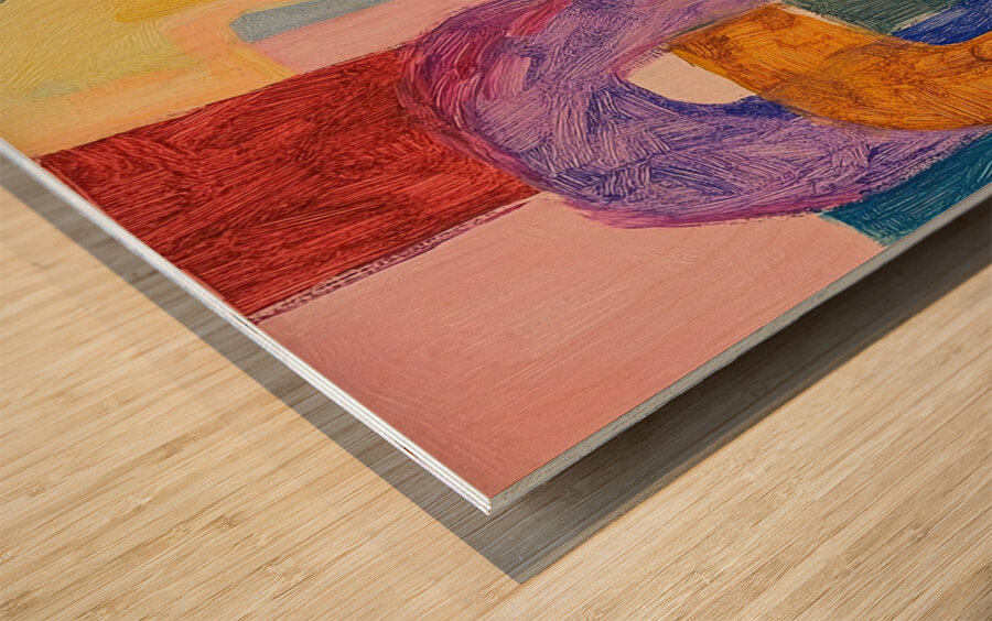 Chromatic Interlace 5Z8H9N 58 Wood print