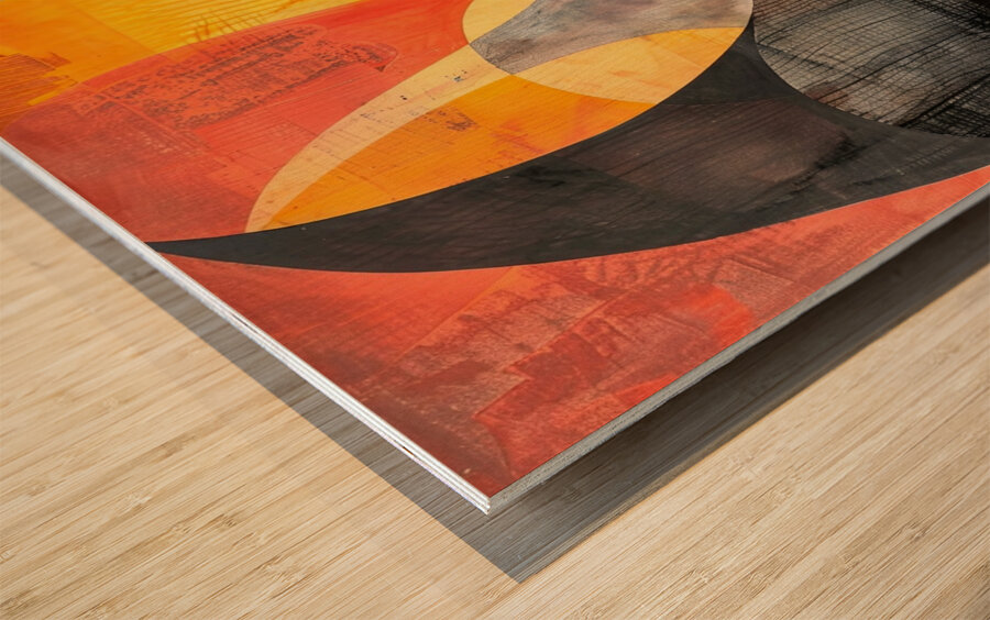 Chromatic Interplay 2P3H9N 60 Wood print