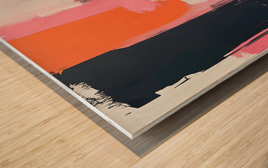 Chromatic Interplay 489HJ 50 Wood print