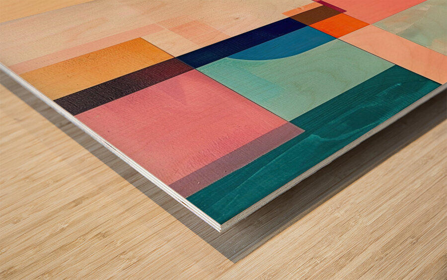 Chromatic Interplay 48H9N 55 Wood print
