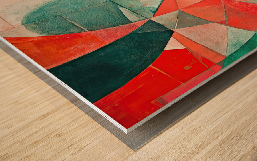 Chromatic Interplay 58H9N2 47 Wood print