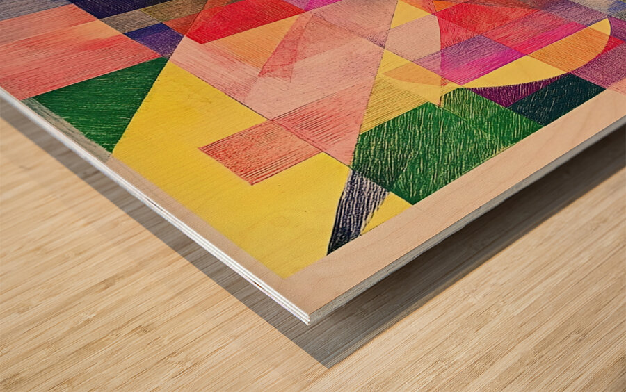 Chromatic Interplay 7H3N2Z 45 Wood print