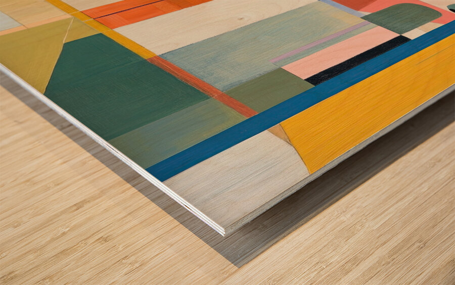 Chromatic Interplay 7P39N 55 Wood print