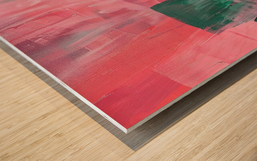 Chromatic Interplay H3P9N2 58 Wood print