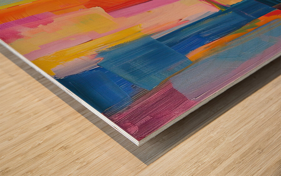 Chromatic Interplay H9P4N2 58 Wood print