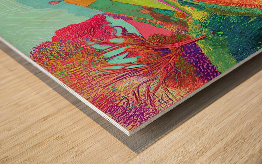 Chromatic Journey 2P9H7N 57 Wood print