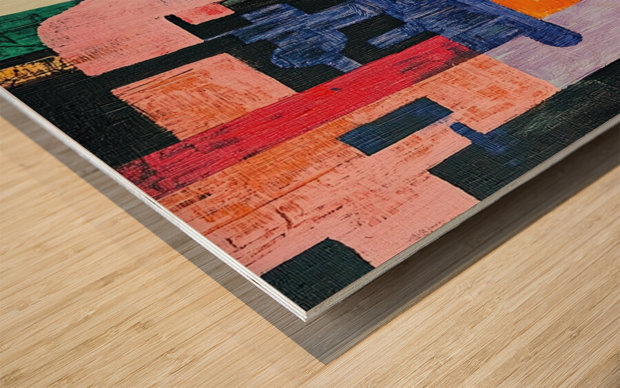 Chromatic Junctions 7H3N2P 57 Wood print