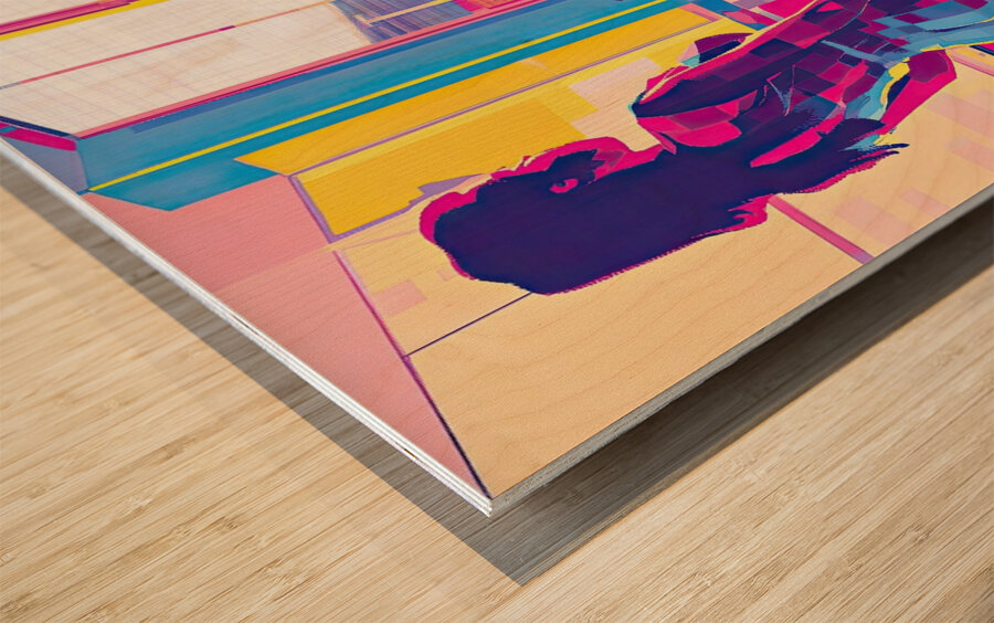 Chromatic Laundry Day H3N5B2 47 Wood print