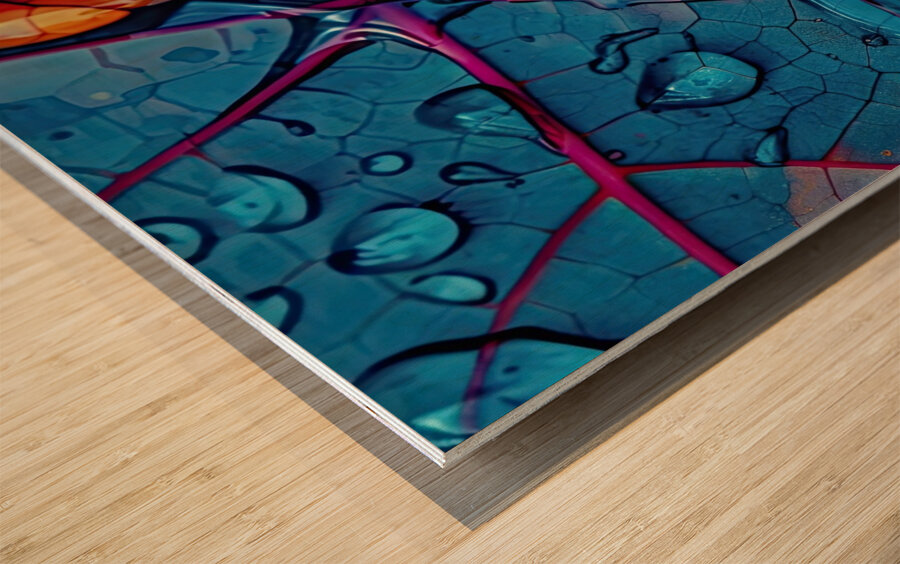 Chromatic Leaf Study H2N9J2 65 Wood print