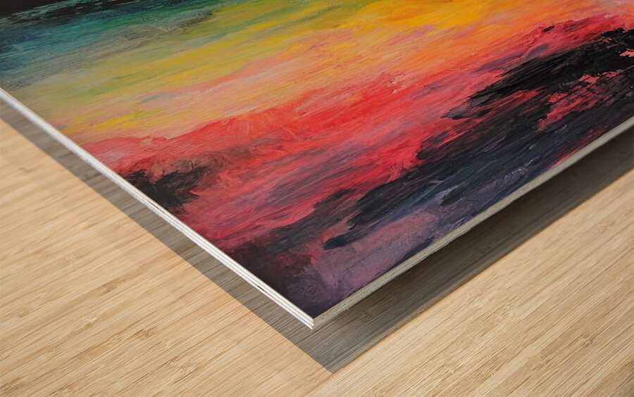 Chromatic Meditation H3N2P9 48 Wood print