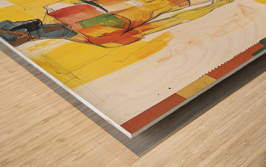 Chromatic Man AB92C3 55 Wood print