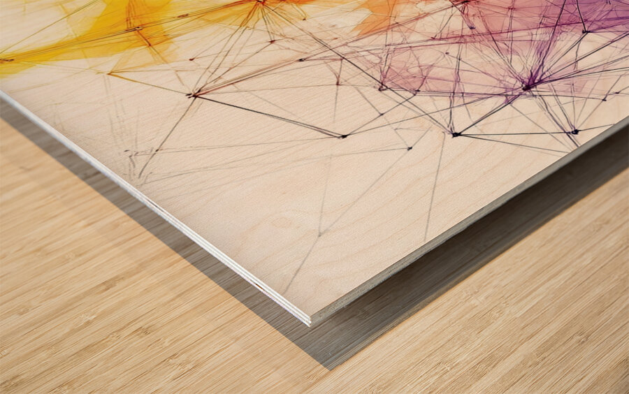 Chromatic Network ZP92HJ 57 Wood print