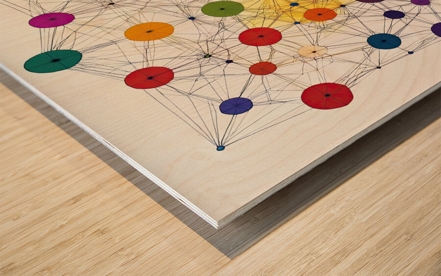 Chromatic Network H92P3Z 55 Wood print