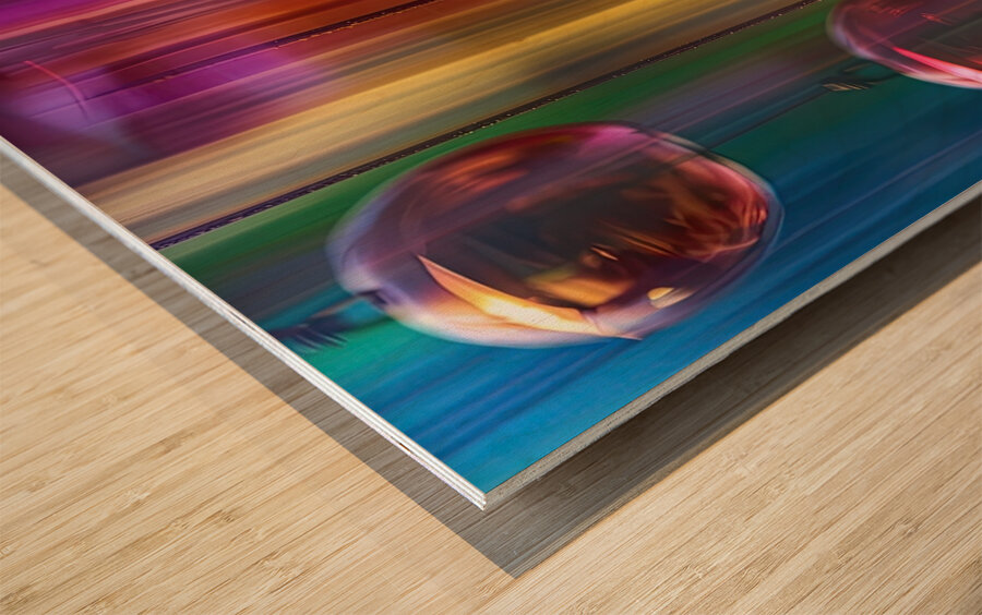 Chromatic Orbs J9H3N2 45 Wood print