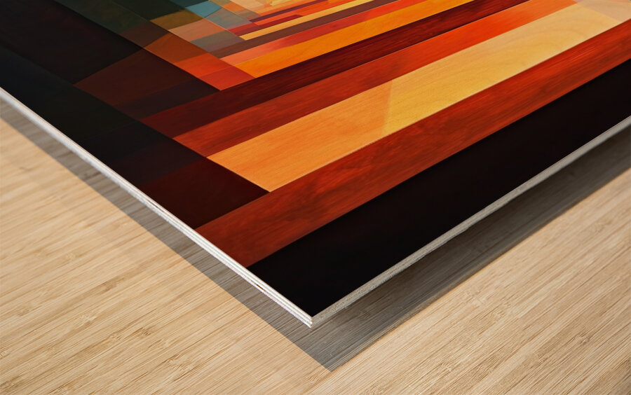 Chromatic Passage 7P3H2N 52 Wood print