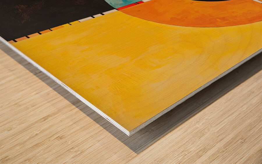 Chromatic Quadrants Y8H9P2 64 Wood print