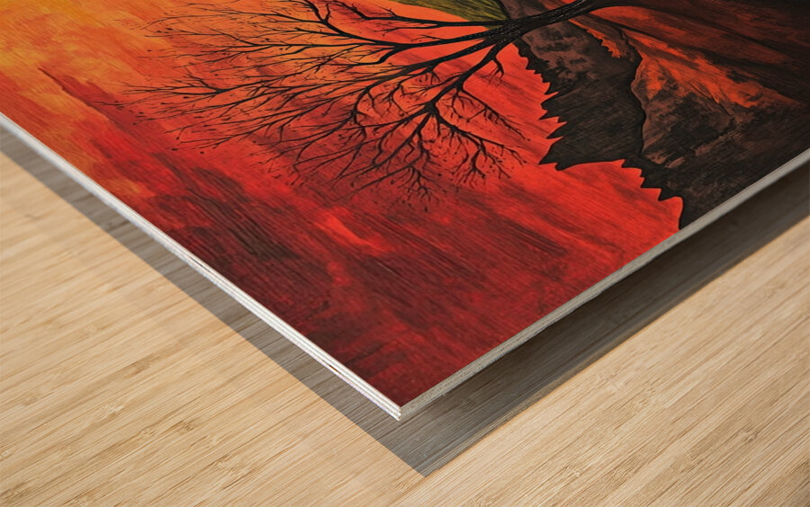 Chromatic Reflections J9H4N2 57 Wood print