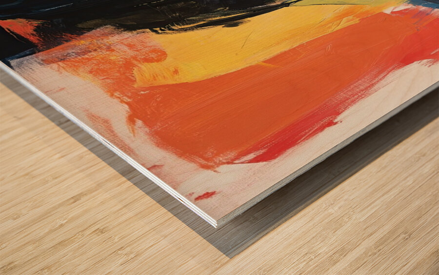 Chromatic Resonance H3P9N2 58 Wood print